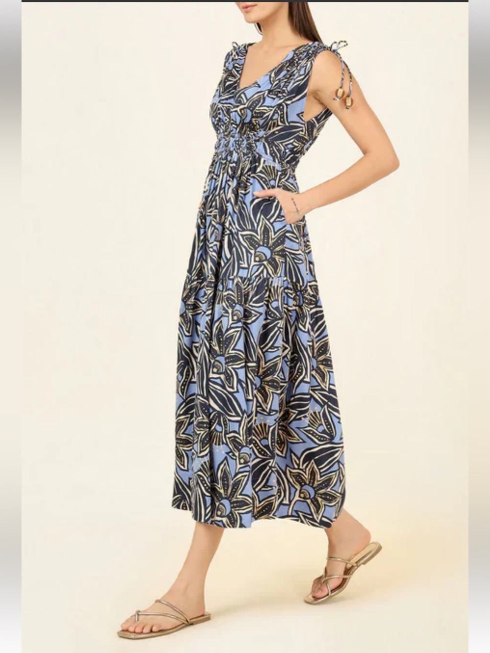 Omika Rosalita Midi Dress Martina Harbor Size Medium